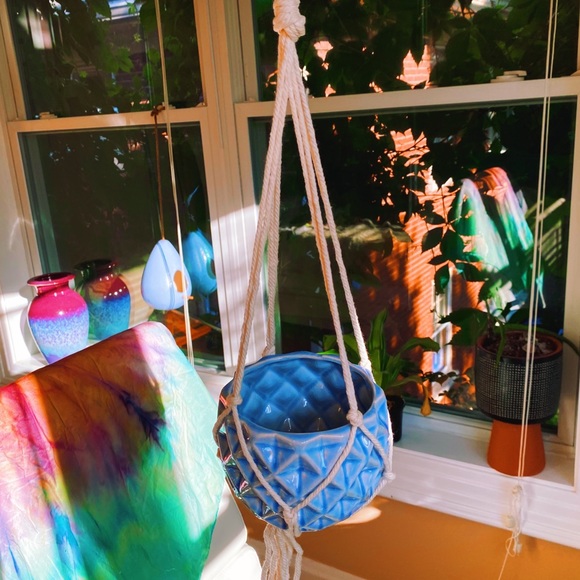 Handmade by Me Kaleidoscope Crochet Planter - Picture 3 of 10